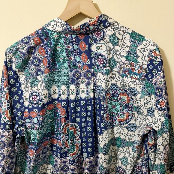 Chicos Womens Floral Button Up 3/4 Sleeve Shirt Size 3 - Picture 9 of 9